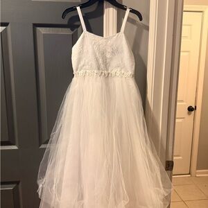 Charming White Formal Kids Dress